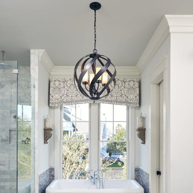 Globe deals shaped chandelier